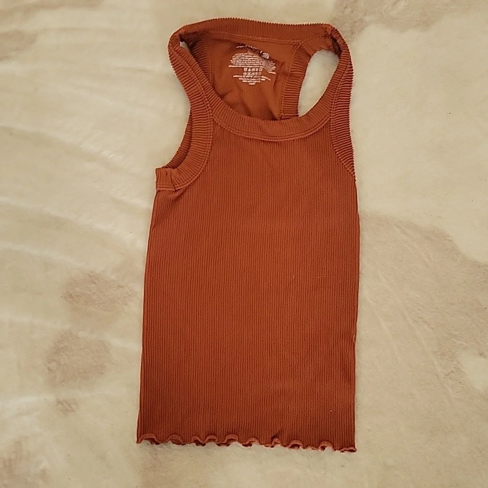 Free People Ribbed Seamless Tank NEW! M/L Burnt Sienna - Picture 4 of 8